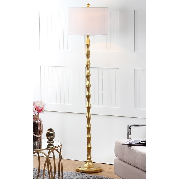 Safavieh Lighting 64-inch Aurelia Antiqued Gold Floor Lamp - 15"x15"x63.5". Opens flyout.