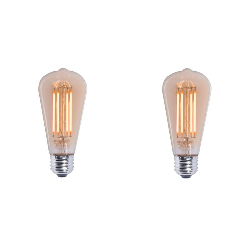 Bulbrite Pack of (2) Dimmable Antique Filament ST18 Medium (E26) LED Bulb