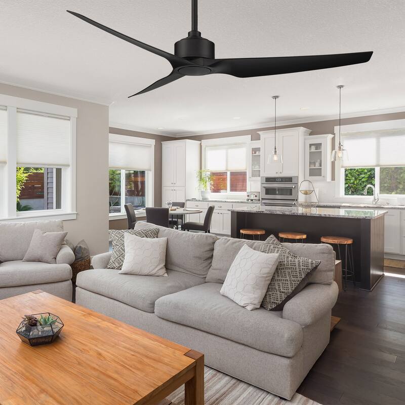 Stella Indoor/Outdoor 3-Blade Smart Ceiling Fan 60in with Remote Control - 60