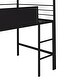 preview thumbnail 14 of 13, Elegant Twin Size Metal Loft House Bed With Slide & Two-sided writable Wooden Board, Solid & Sturdy, Open Design Concept, Red