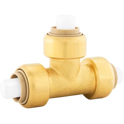 Jones Stephens 1" x 1" x 3/4" PlumBite Push On Reducing Tee, Bag of 1