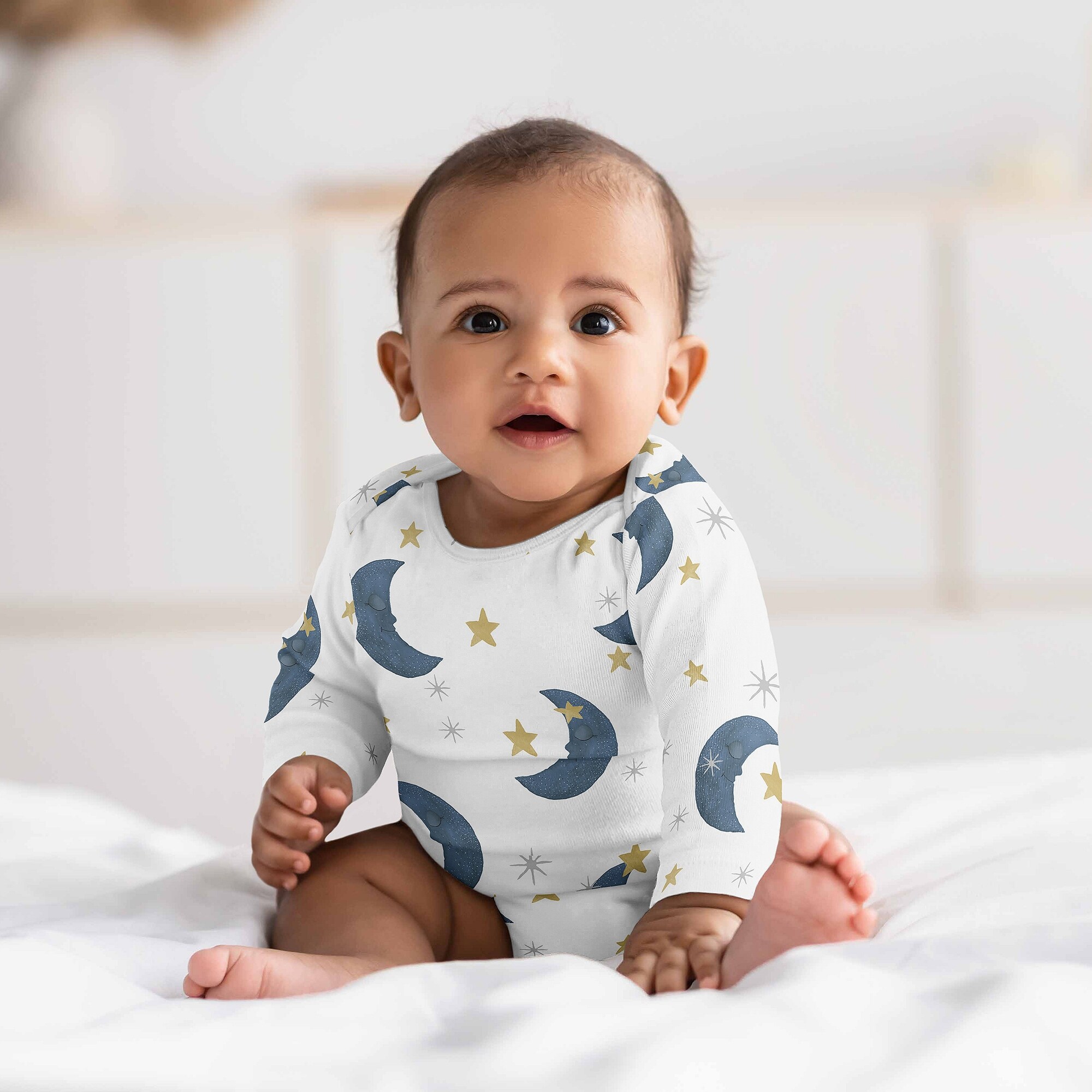 Sweet Jojo Designs Moon and Star Boy Girl Gender Neutral Unisex 0