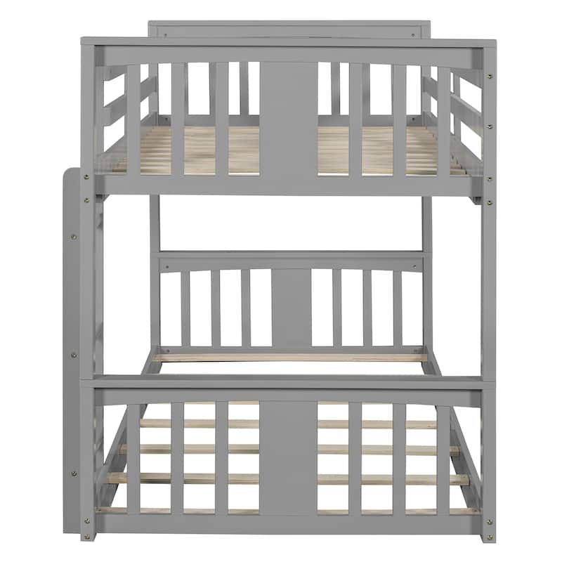 Twin Over Twin Bunk Bed with Ladder