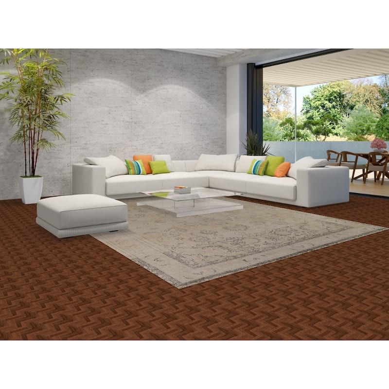 Earth Tone Tabriz Persian Vintage Area Rug Hand-Knotted Wool Carpet - 9'6"x 12'7"