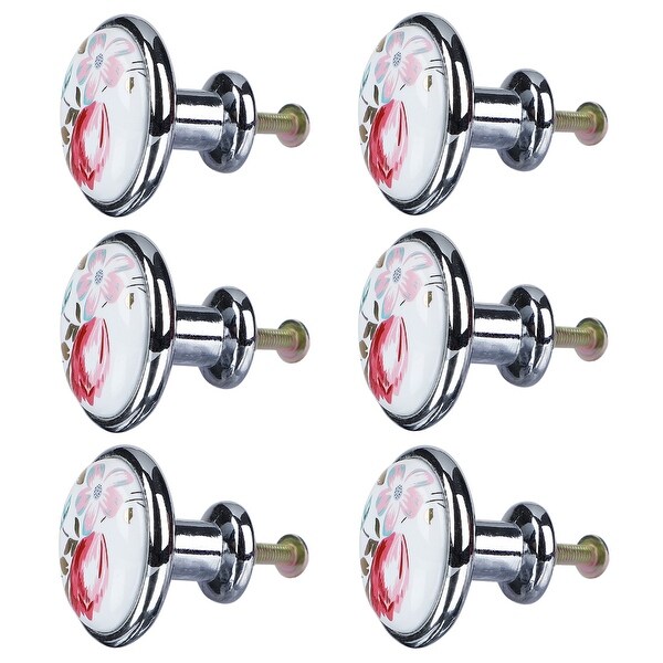 6pcs Ceramic Knobs Vintage Knob Drawer Pull Handle Furniture Bathroom Cabinet Cupboard Wardrobe Dresser Decorative #2