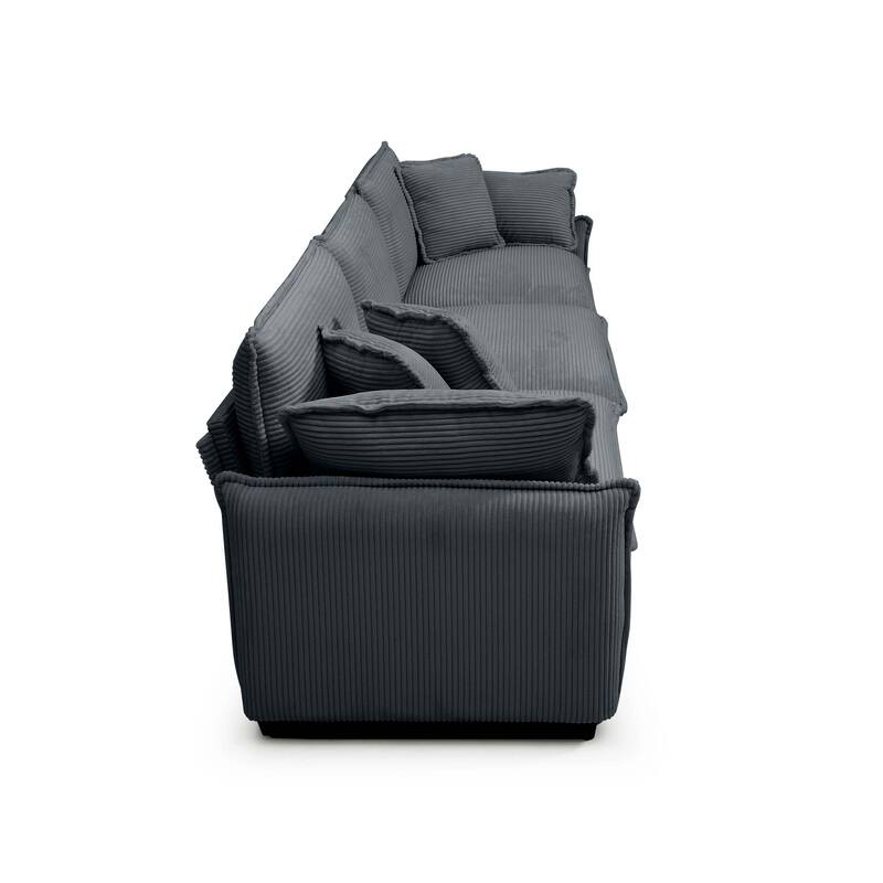 3+1+1 Seater Ergonomic Modular Sectional Sofa Set with Pillows
