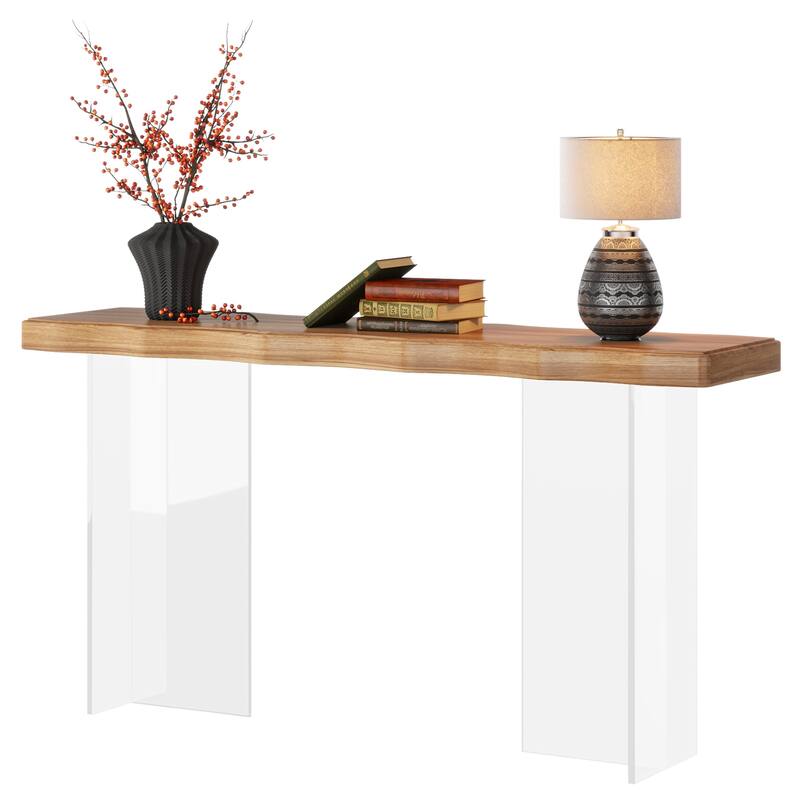 47 Inche Console Sofa Hall Table with Acrylic Legs for Entryway,Hallyway Accent Tables