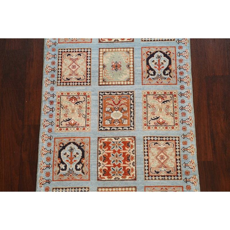 Garden Design Kazak Oriental Staircase Runner Rug Handmade Wool Carpet - 2'9" x 9'7"