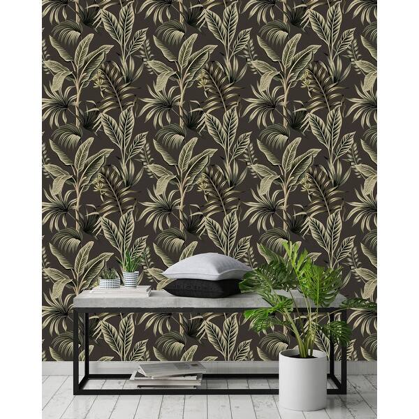 Tropical Vintage Palm Trees Peel and Stick Wallpaper - Bed Bath ...