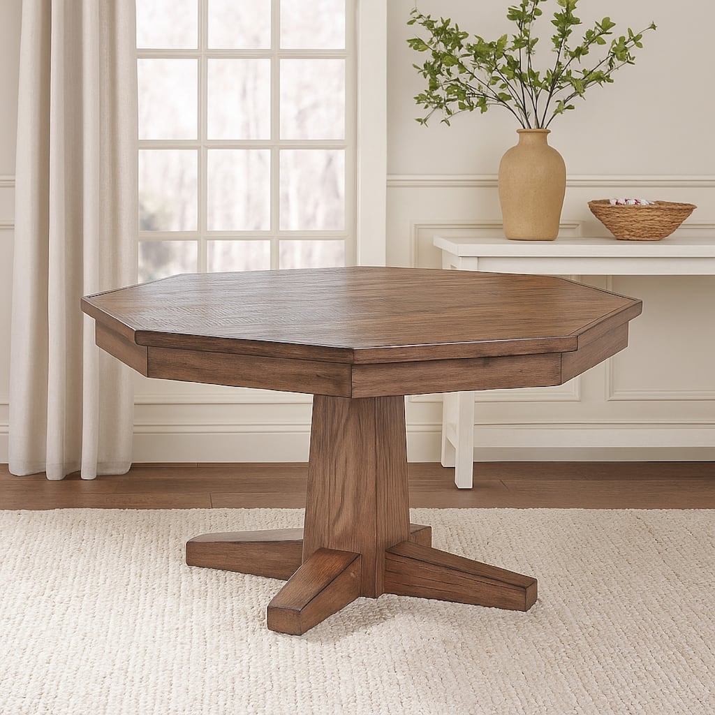Yael Game Table w Reversible 53 Inch Black Felt Tabletop, Brown Mahogany Wood
