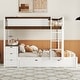 preview thumbnail 4 of 16, Full-Over-Full Bunk Bed with Twin size Trundle, Storage and Desk,with 2 USB and 2 three-holes Plugs