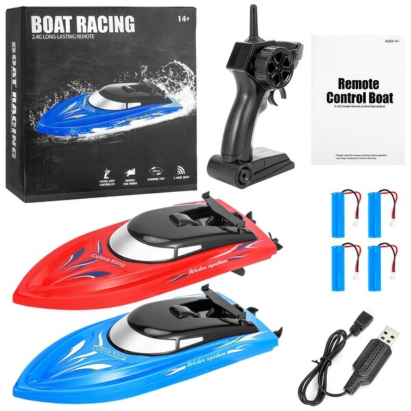 2 Pack RC Boat Remote Control Boats, 2.4 GHz RC Boat - Bed Bath