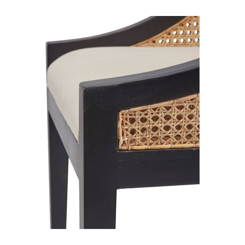 Loudoun Mahogany and Linen Upholstered Arm Chair by Furniture Classics