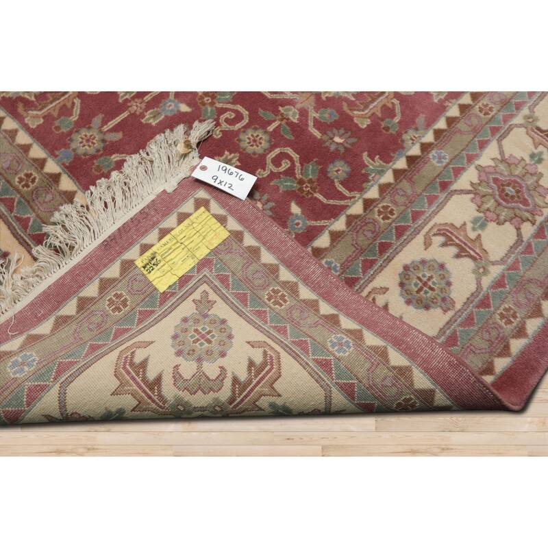 9x12 Hand Knotted Wool Plum Heriz Plush Pile Pande Cameron sheen Rug - 9' x 12'