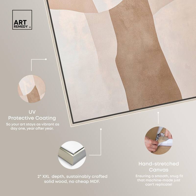 Forms in Beige I Canvas by Art Remedy