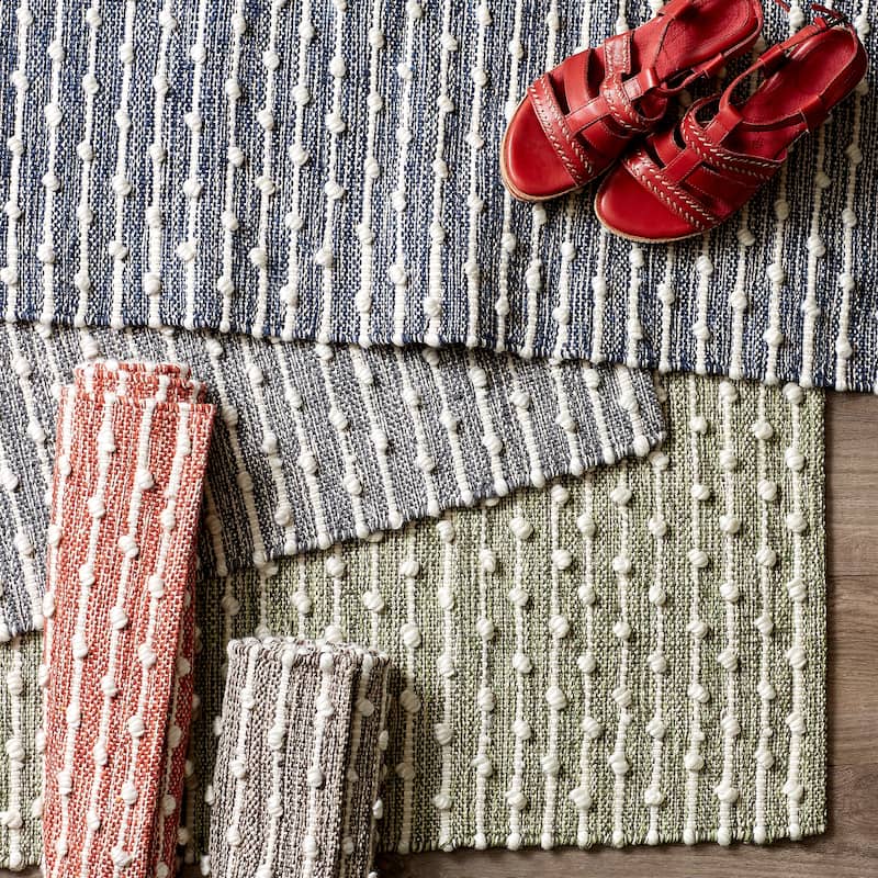 DII Mineral Gray Recycled Cotton Loop Rug - Big