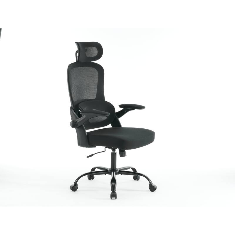 Ergonomic Mesh Office Chair with Adjustable 3D Armrests, Lumbar Support, and Tilt Function for Comfort and Mobility