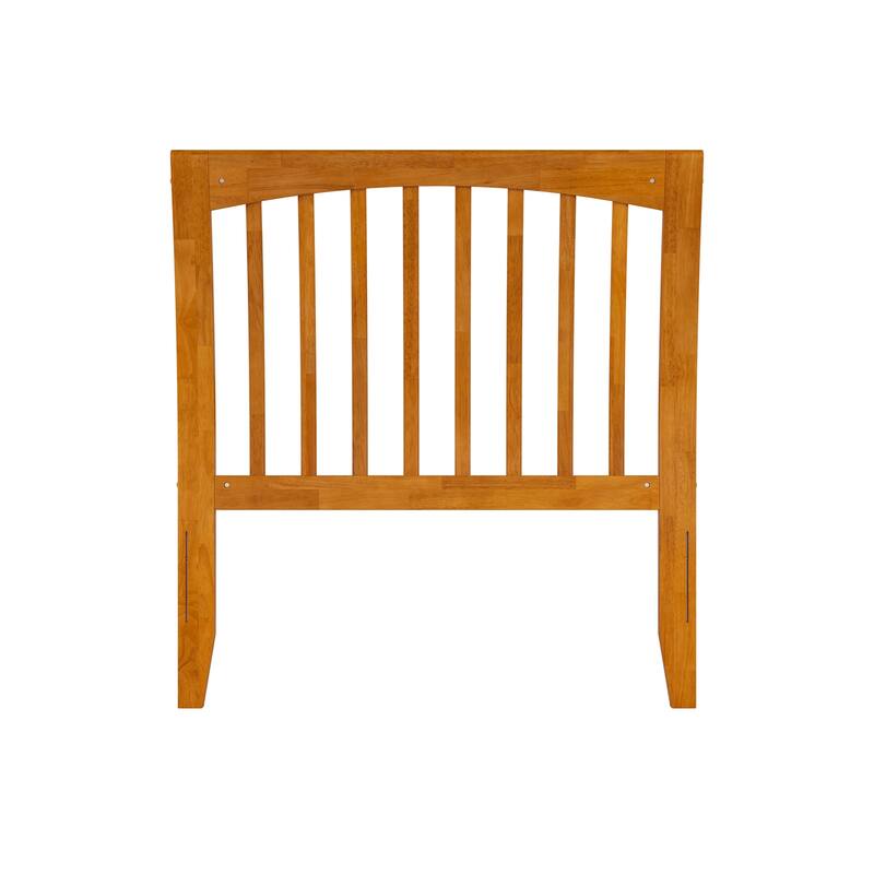 Solid Wood Slat Headboard - Twin Sleigh Bed Frame Headboard - Light Toffee Finish