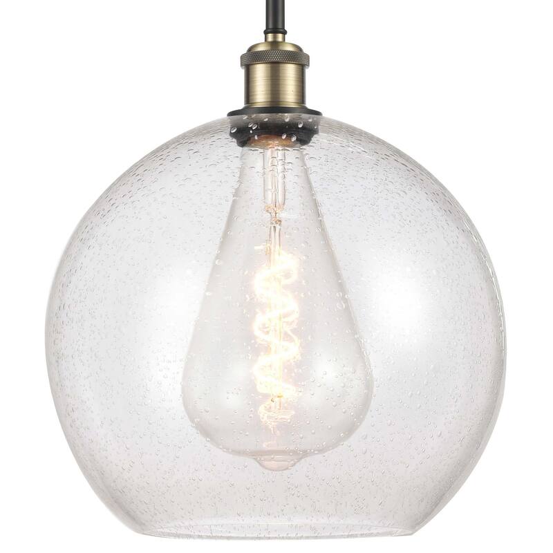 Innovations Lighting 516-1S-15-12 Athens Pendant Athens 12" Wide - Black Antique Brass / Seedy