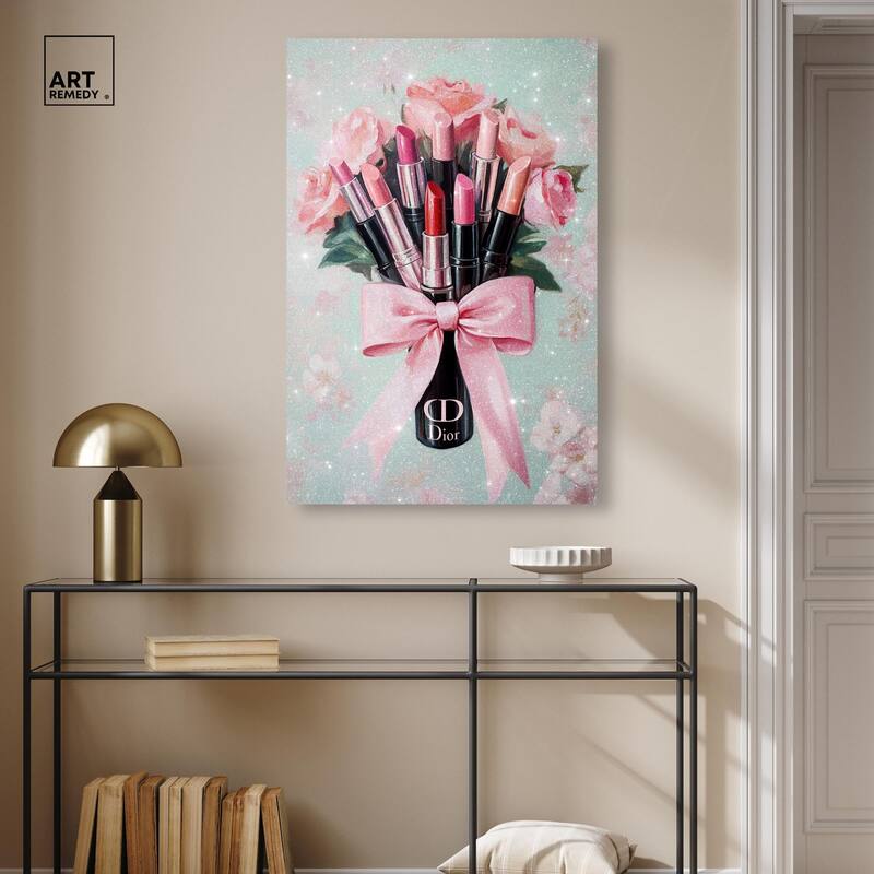 Petitie Bouquet of Lipsticks Canvas by Art Remedy, Gallery Wrapped