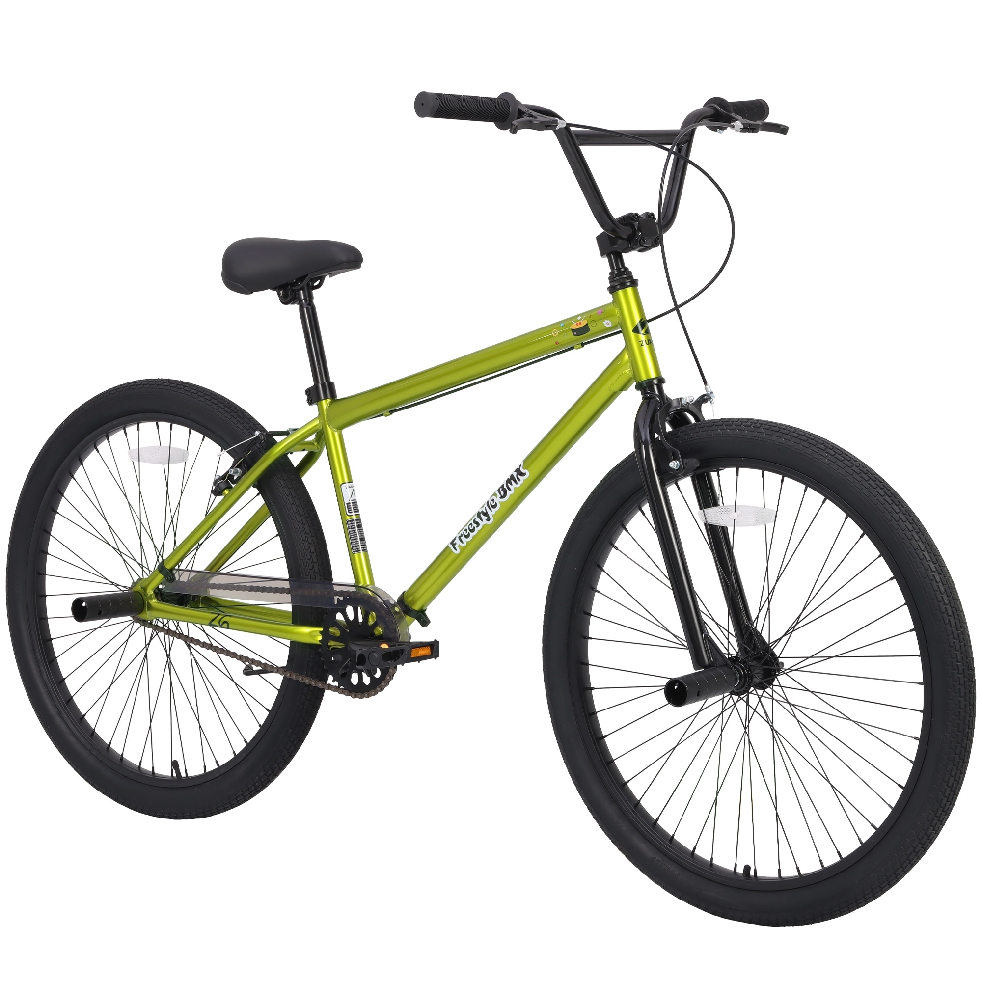 26 Inch Freestyle Bicycle for Children, Single Speed with Front Caliper and Rear V Brakes, for Kids Age 12+