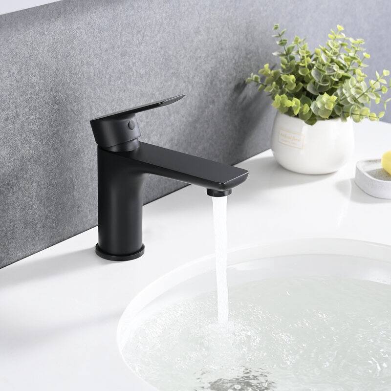 Single Hold Lavatory Basin Sink Faucet - Matte Black