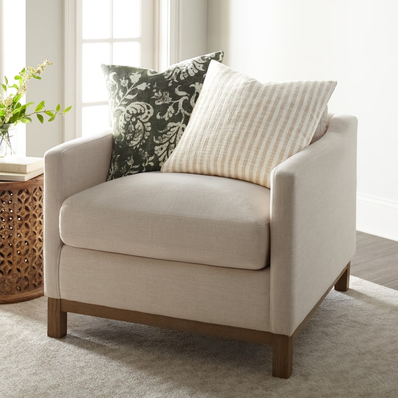 2-Pack Yarn-Dyed Patterns Decor Throw Pillows in Yarn-Dyed Bengal Stripe / Distressed Floral