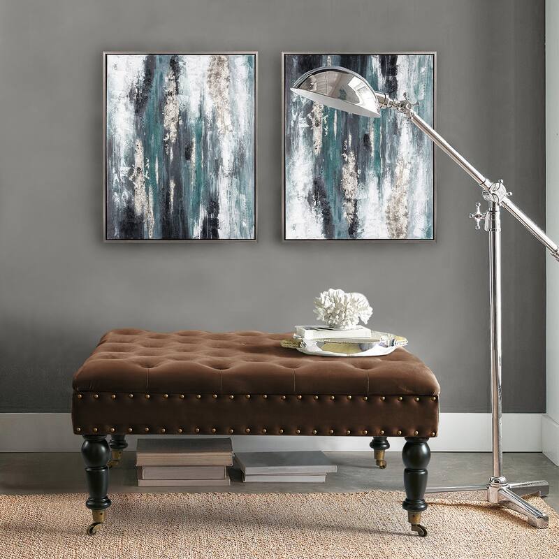 Home Soft Things Supersoft Tufted Coffee Table Ottoman - 33" x 33" x 18"