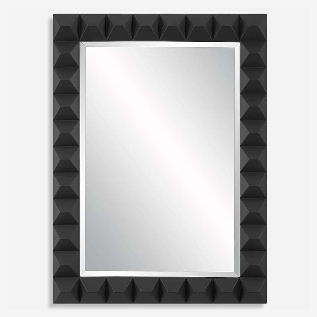 Uttermost Studded Black Mirror - 31.75"W x 43.25"H x 2"D