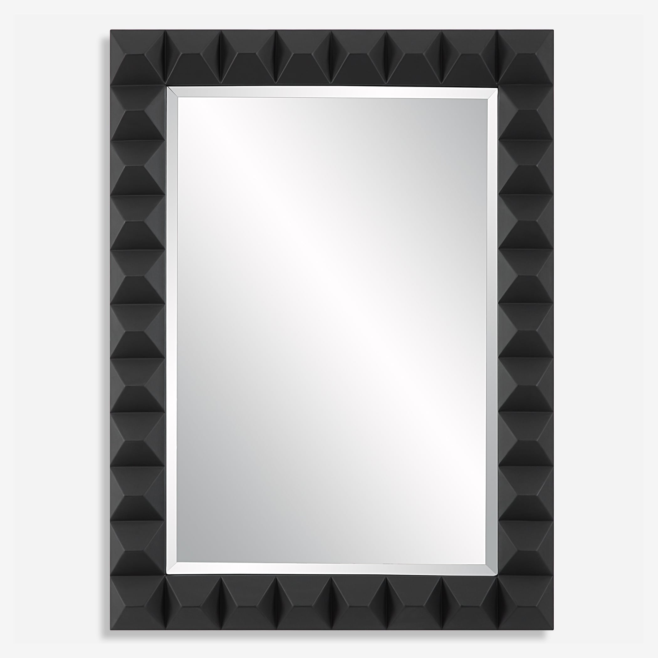 Uttermost Studded Black Mirror - 31.75"W x 43.25"H x 2"D