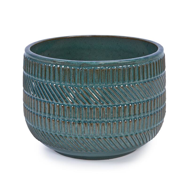 Handmade Textured Ceramic Pots for Succulents & Herbs, Indoor/Outdoor