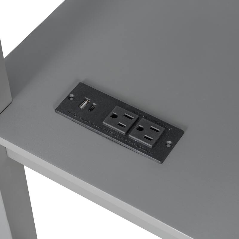 Full Loft Bed Frame with Wardrobe, Desk & LED Lighting by Harper&Bright Designs