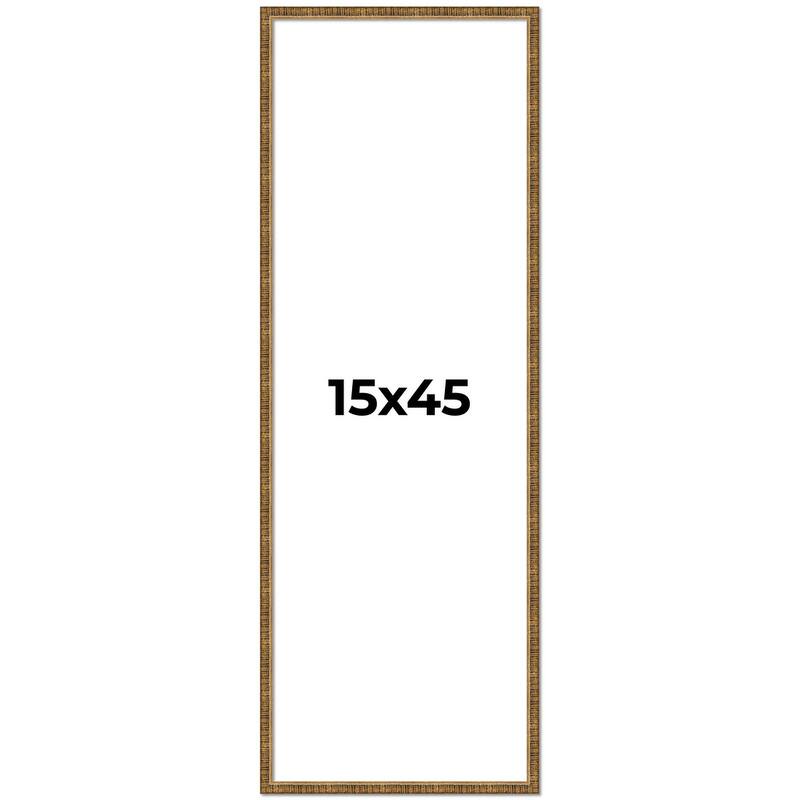 15x45 Frame Gold Kingsley Distressed Solid Wood Picture Frame Width