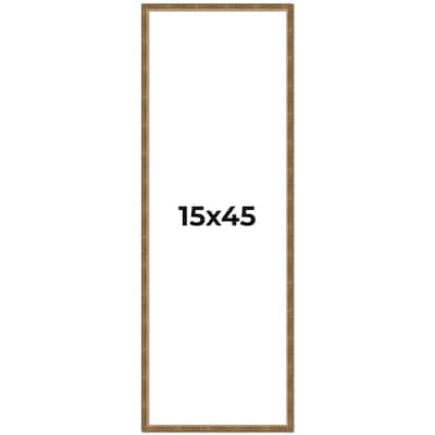 15x45 Frame Gold Kingsley Distressed Solid Wood Picture Frame Width