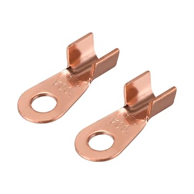 OT-100A Open-End Red Copper Ring Lug Terminals AWG 8-4 Battery Cable Connector