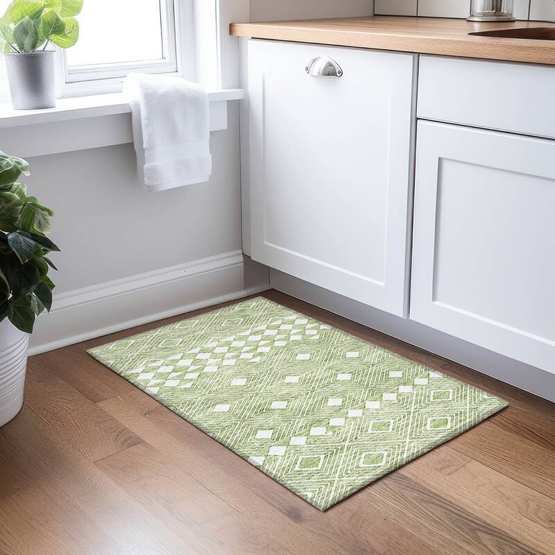 Machine Washable Indoor/ Outdoor Chantille Boho Moroccan Rug