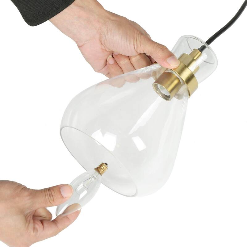 Modern Gold Flush Mount Ceiling Light With Brass Frame & Textured Glass - Includes 3000K LED Bulb For Bedroom, Bathroom, Hallway