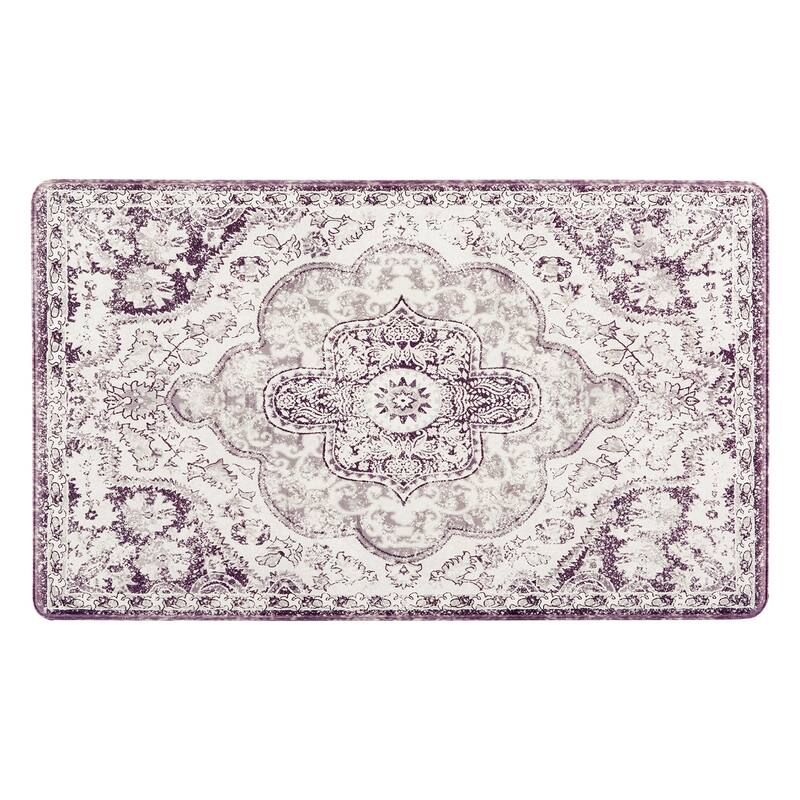 World Rug Gallery Distressed Bohemian Vintage Anti-fatigue Standing Mat
