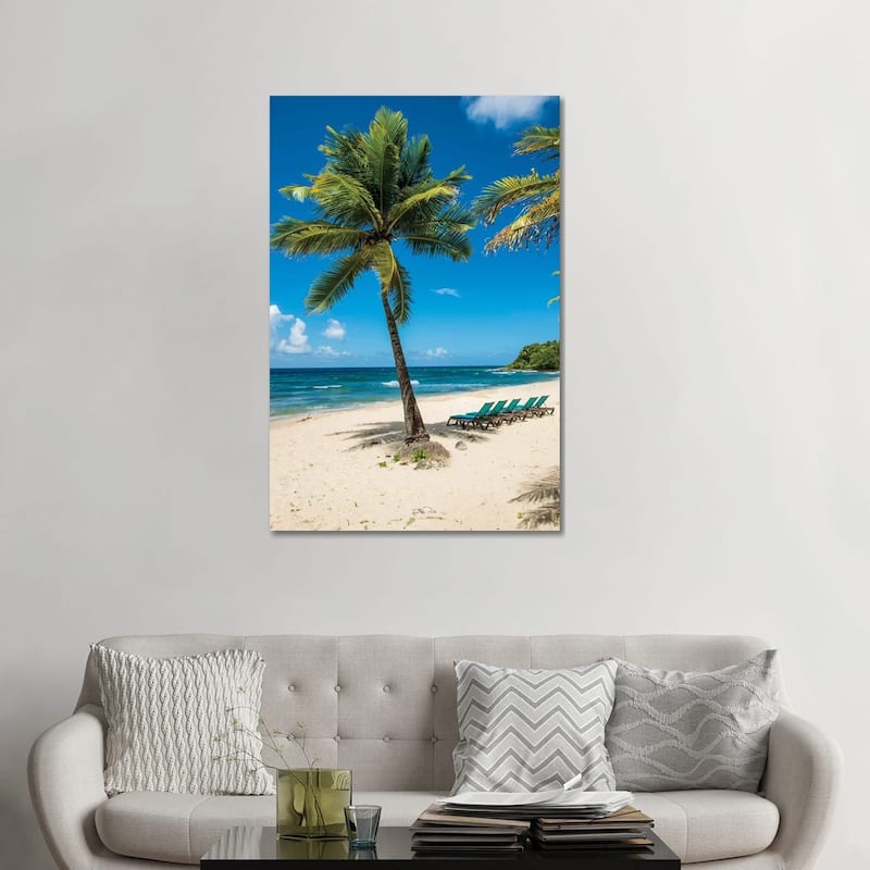 iCanvas "Carambola Beach Resort Beach, St. Croix, Us Virgin Islands." by Michael DeFreitas Canvas Print - 48x32x1.5