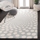 preview thumbnail 6 of 83, SAFAVIEH Soho Handmade Abstract Dots N.Z. Wool Area Rug 3'6" x 5'6" - Grey/Ivory