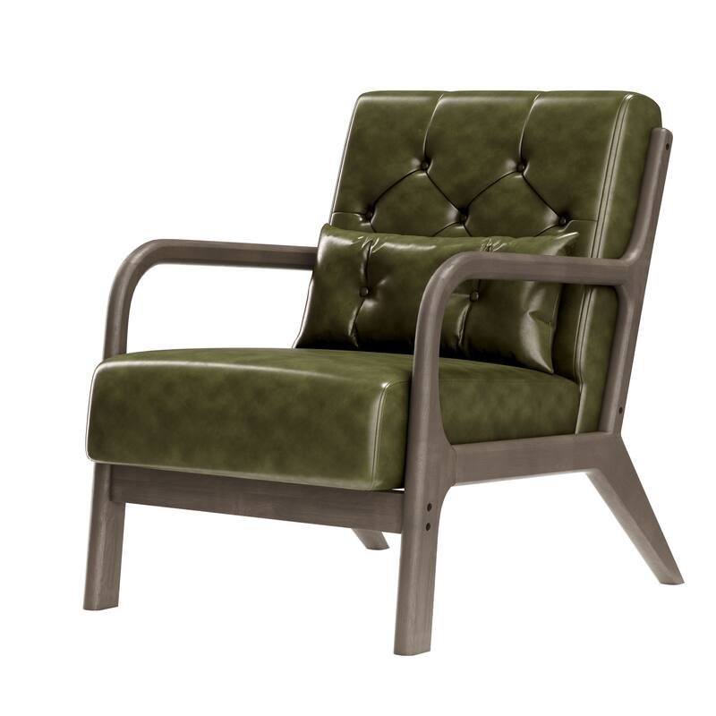 Corvus Zelda Lounge Accent Chair with Arms - Green