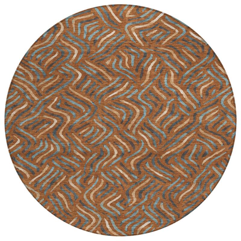 Machine Washable Indoor/ Outdoor Modern Jamie Chantille Rug
