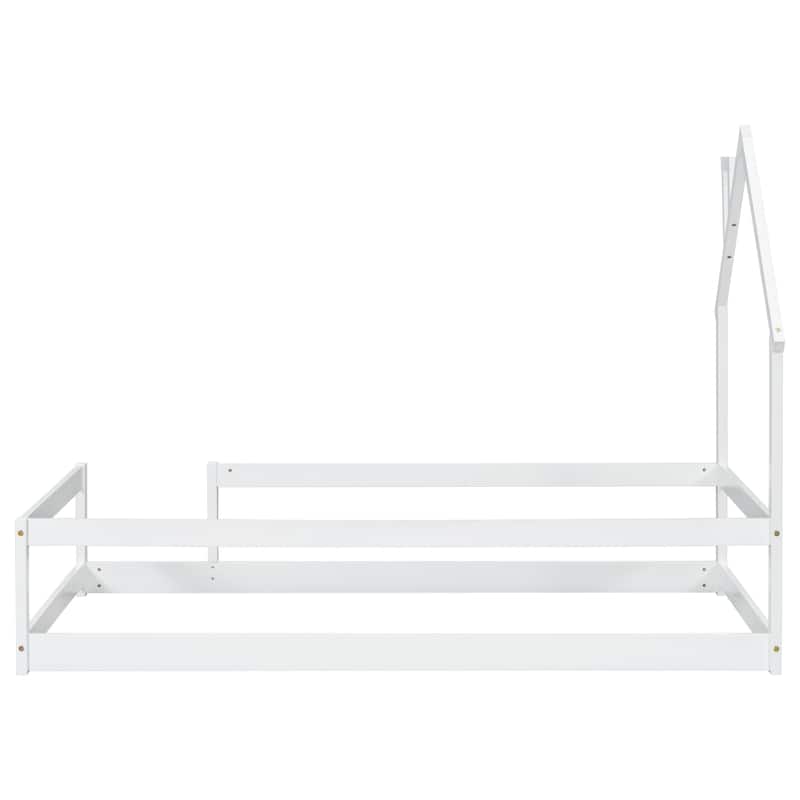 House-Shaped Headboard Floor Bed Platform Bed Kids Bed,Twin Size
