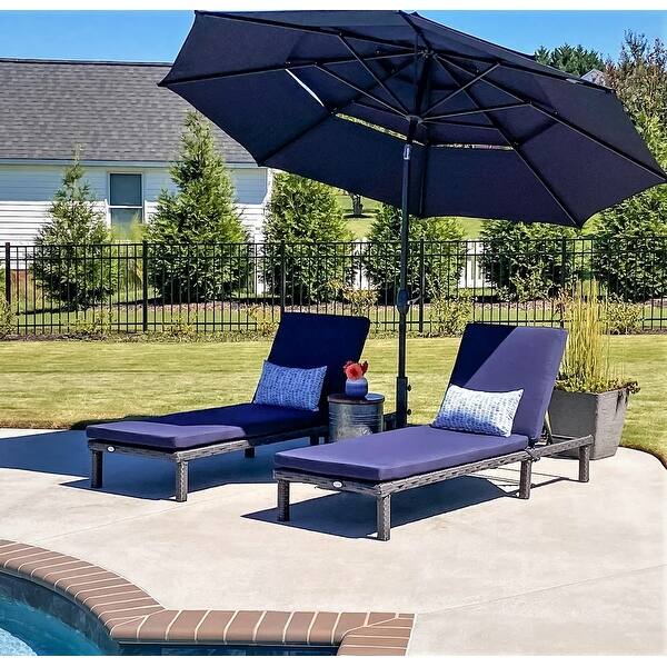 Aiduma Outdoor Wicker Chaise Lounge Chairs (Set of 2) by Havenside Home