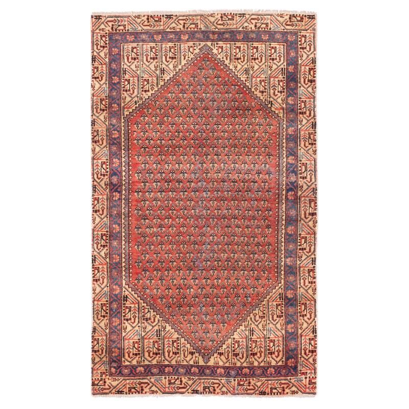 ECARPETGALLERY Hand-knotted Andelz Light Red Wool Rug - 3'7 x 6'4