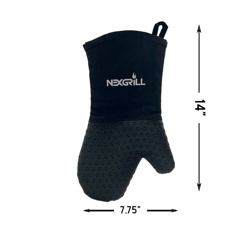 Nexgrill Silicone Grill Mitt - Black - 7.75" D x 14" H