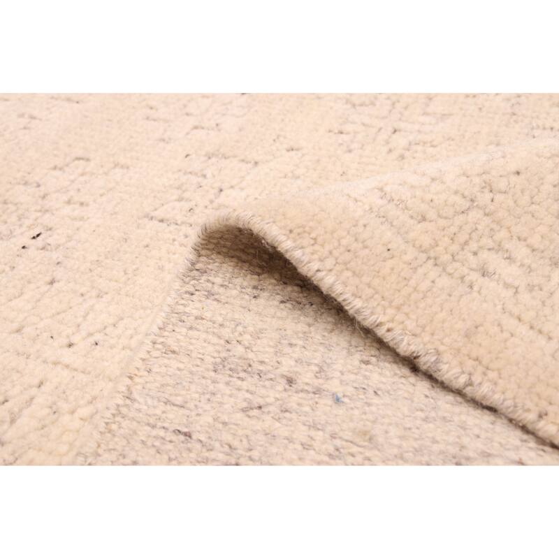 ECARPETGALLERY Hand-knotted Looma Cream Wool Rug - 8'1 x 10'2