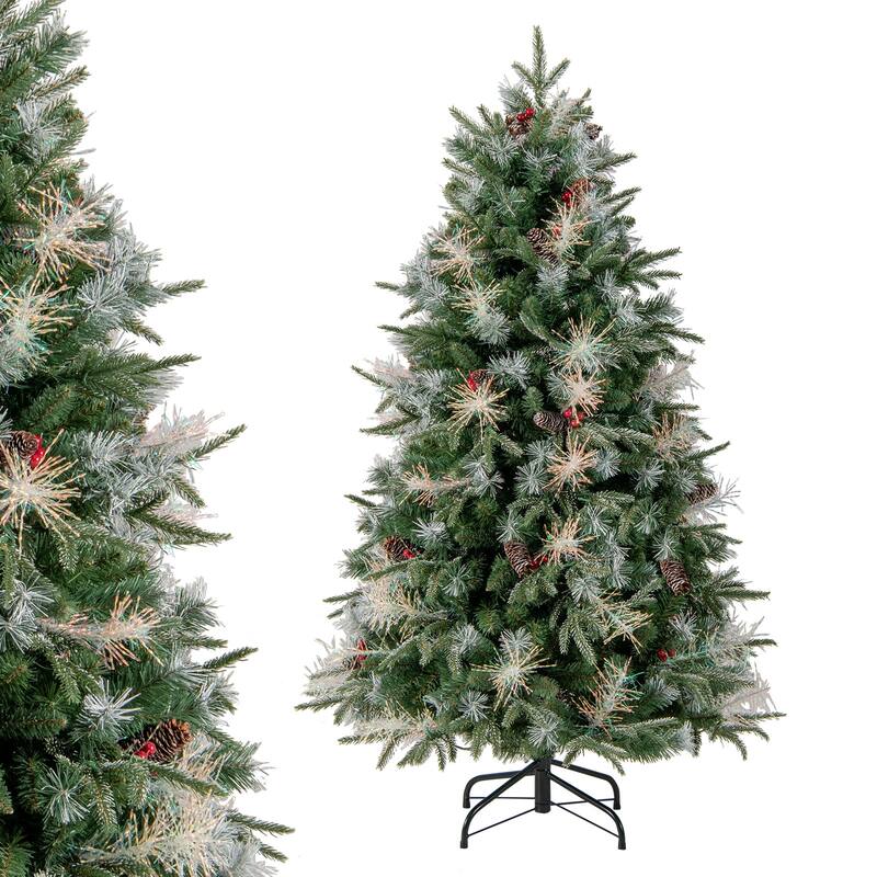 Costway 5/6/7 FT Artificial Christmas Tree with 602/806/1072 Branch - Green - See Details