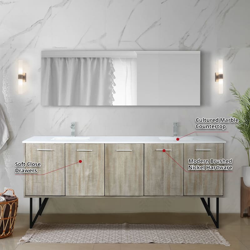Lancy 24 in W x 20 in D Rustic Acacia Bath Vanity and Cultured Marble Top