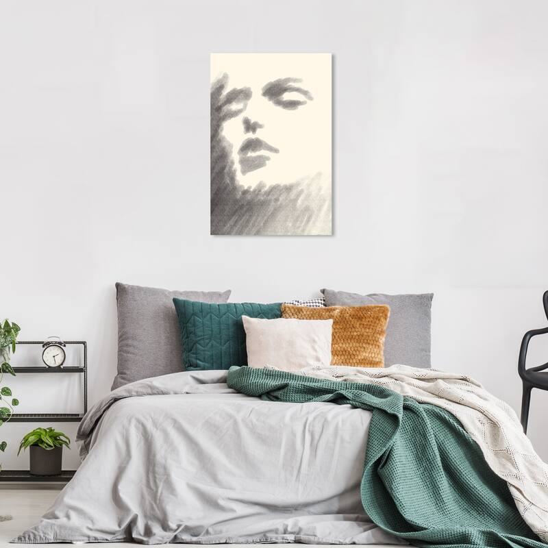 Wynwood Studio Canvas Classic and Figurative Retrato Gray and Dark Gray Traditional Wall Art Canvas Print - 36 x 24